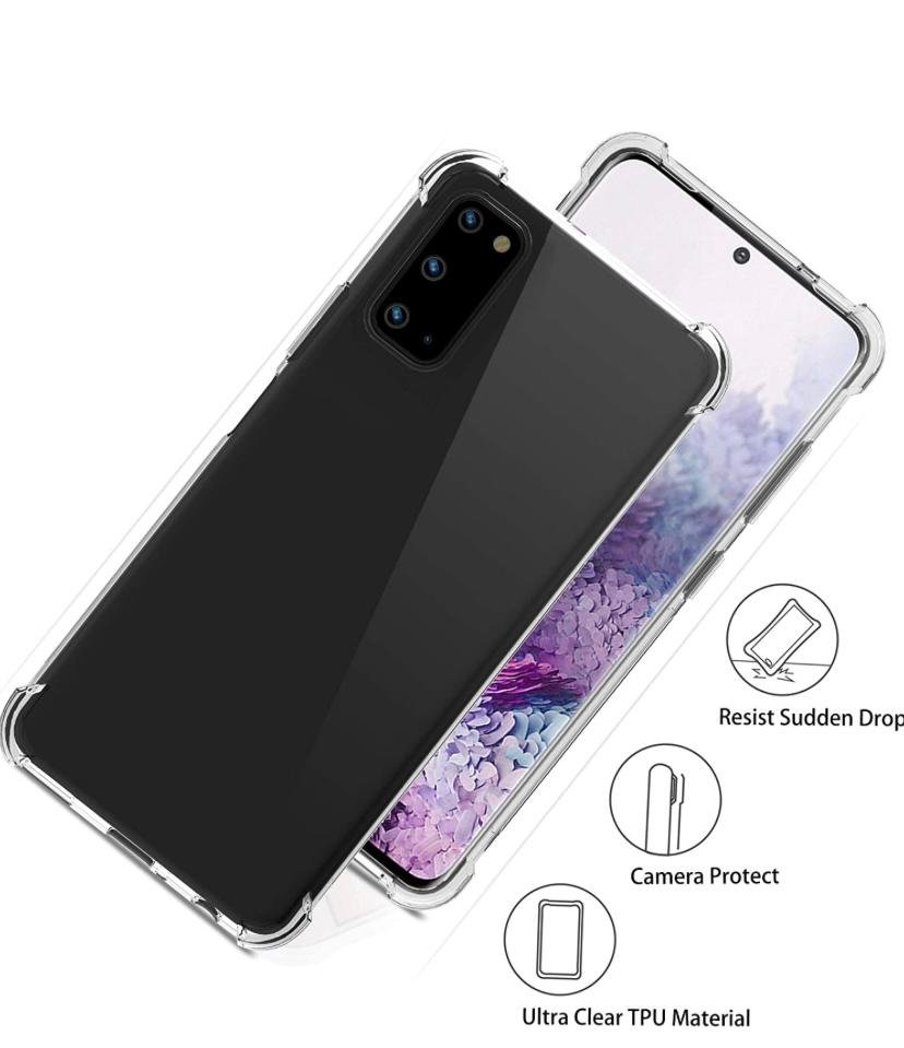 Samsung Galaxy S20 Transparent Cover | Clear TPU Back Case | Slim Protective Phone Cover | Shockproof Mobile Case