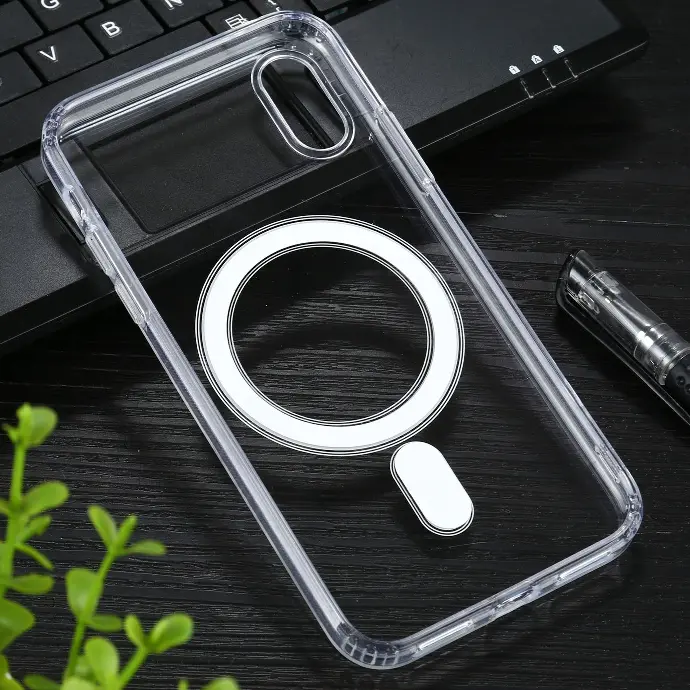 iPhone X/XS Magnetic MagSafe Case | Clear Transparent Magnetic Cover | Premium Protective Back Case | MagSafe-Style Phone Cover