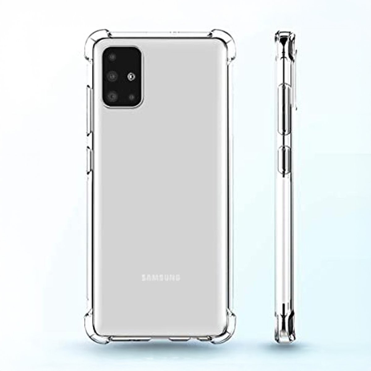 Samsung Galaxy A51 Transparent Cover | Clear TPU Back Case | Slim Protective Phone Cover | Shockproof Mobile Case