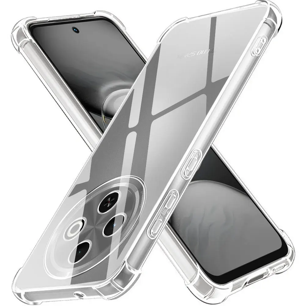 Tecno SPARK 30 Pro Transparent Cover | Clear TPU Back Case | Slim Protective Phone Cover | Shockproof Mobile Case