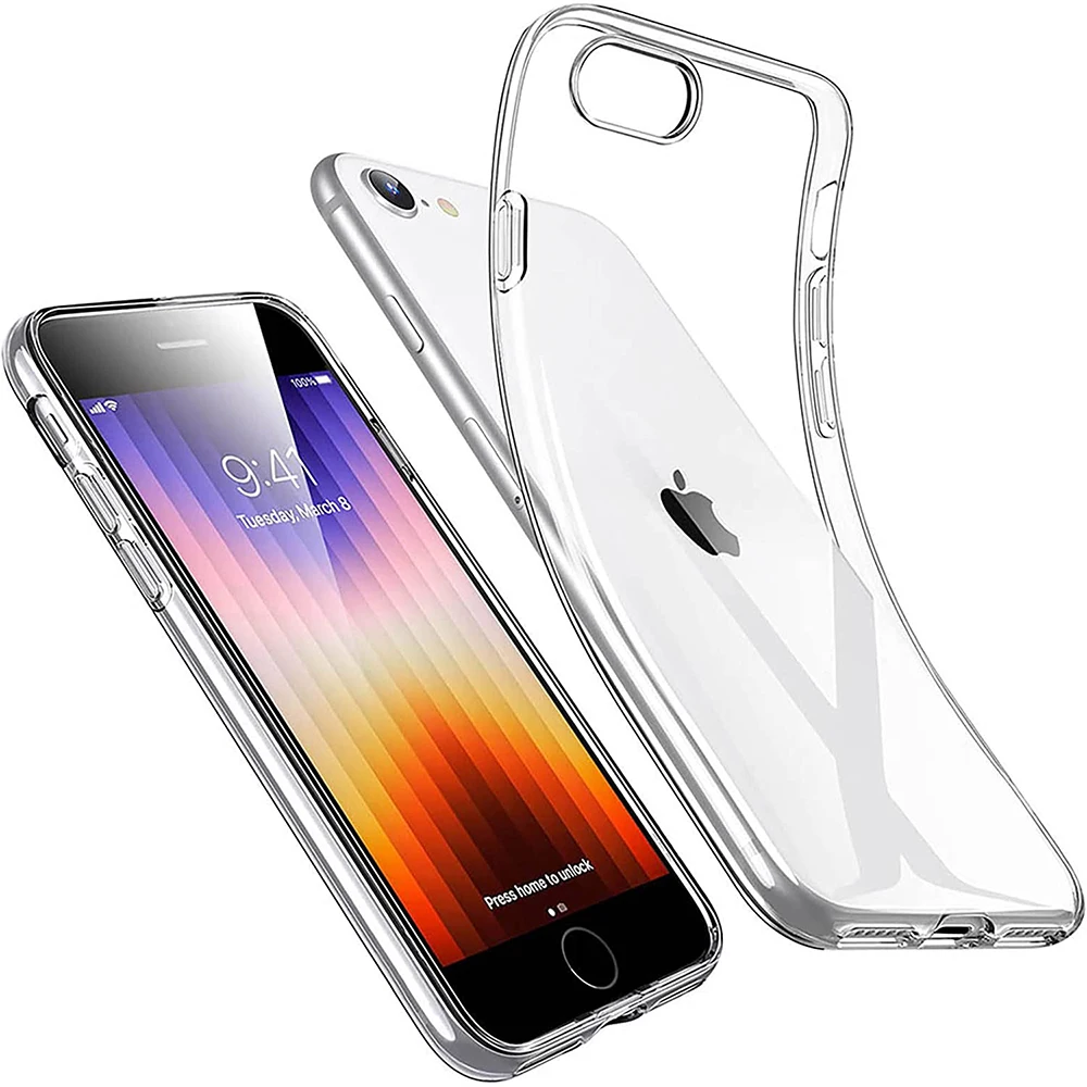 Apple iPhone SE (2nd Gen) Transparent Cover | Clear TPU Back Case | Slim Protective Phone Cover | Shockproof Mobile Case